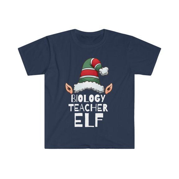 Biology teacher Elf Unisex T-shirt, S-3XL Christmas Holidays Xmas Elves