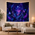 thumbnail image 1 of Bioluminescent Forest At With Night, Mystical Fantasy for Space Lovers, Galaxy Room Decor Room Accent, Mother's Day Gift, Tapestry Wall Hanging for Bedroom and Dorm, 1 of 7
