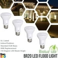 thumbnail image 1 of Bioluz LED BR20 LED Bulbs 50 Watt Replacement 90 CRI CEC Title 20 UL Listed Indoor Outdoor Dimmable LED Lamp, 1 of 5