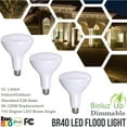 thumbnail image 1 of Bioluz LED BR40 LED Bulbs 90 CRI 100W and 120W Replacement Dimmable Flood Light Bulbs 90 CRI + Outdoor / Indoor CEC Title 20 UL Listed Title 20 Certified, 1 of 6