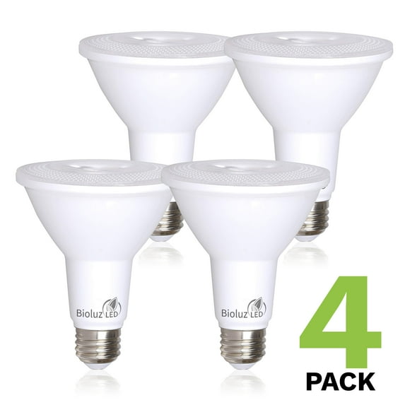 Bioluz LED10W (100W Equivalent) Soft White Dimmable Spot Light Bulbs, 850 Lumens (4 Pack)