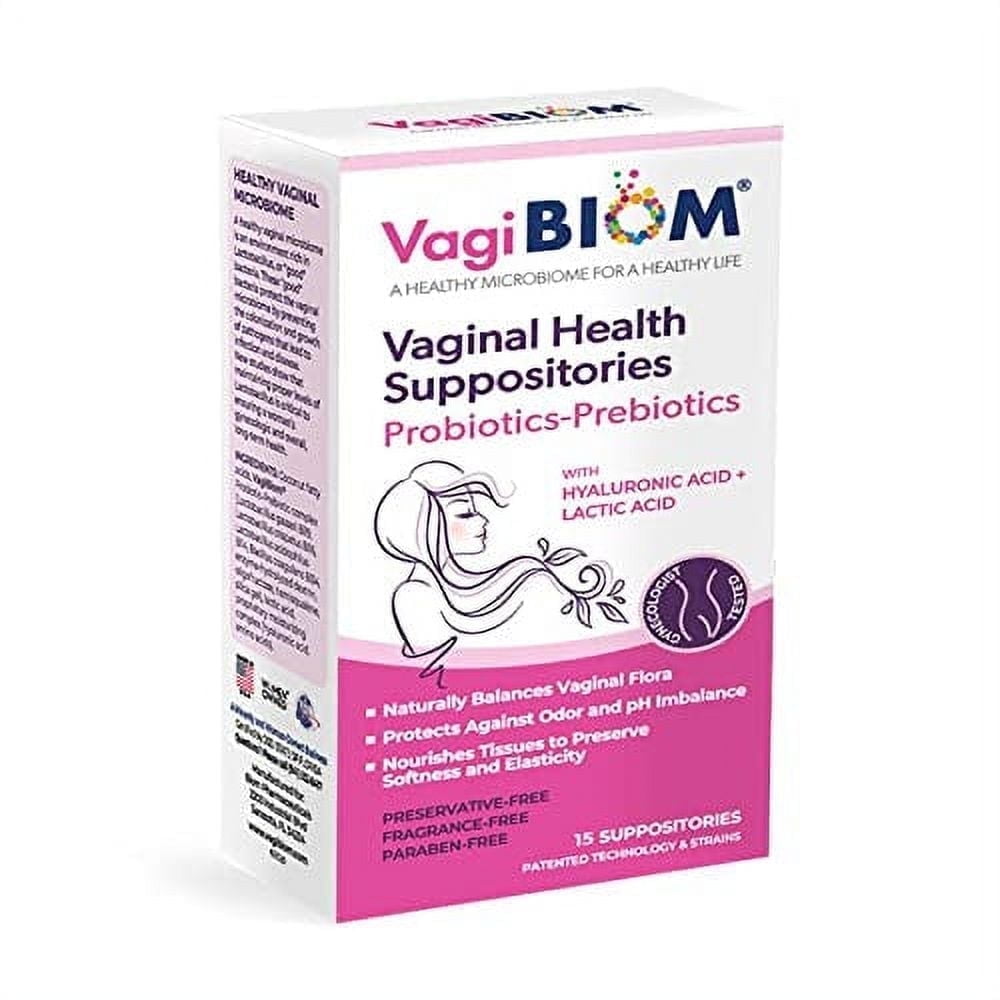 Walmart Saving of  Walmart Black Friday Deals 2025 - Biom Probiotics VagiBiom Health Suppositories for Women, Probiotics + Prebiotics with Hyaluronic Acid, 15 Count