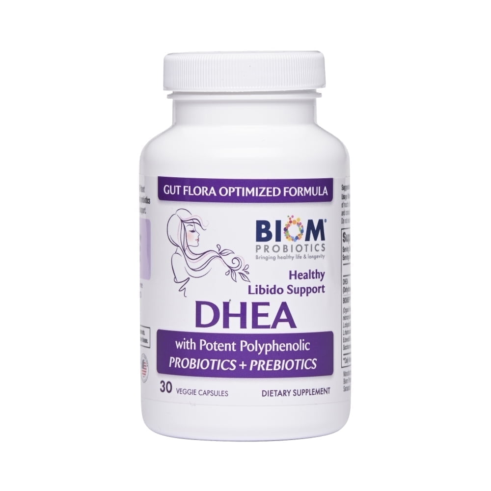 Biom Probiotics High Potency DHEA, Metabolism Booster Dietary Supplements Immune Support 100mg, 30ct