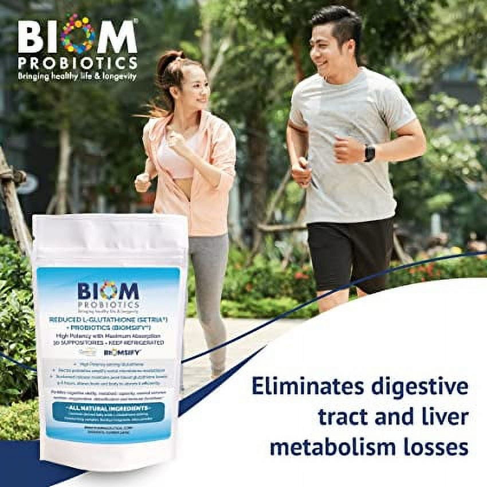 Biom Probiotics L-Glutathione High Potency Probiotic Suppositories ...