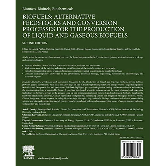 Pre-Owned Biomass, Biofuels, Biochemicals Biomass, Biofuels, Biochemicals: Biofuels: Alternative Feedstocks and Conversion Processes for the Production of Liquid , (Paperback)