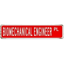 Biomechanical Engineer Red Retro Metal Signs Yard Signs Engineer Graduation Gift Home Decor Garage Signs for Business Gate Home 4"x16"