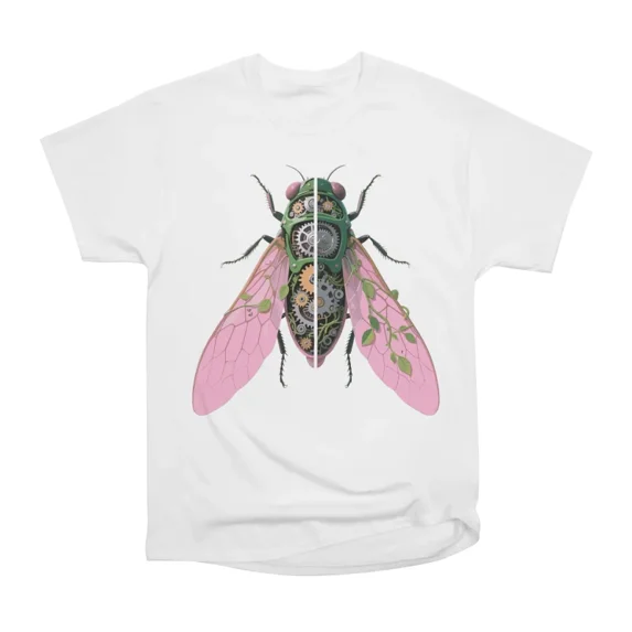 Biomechanical Insect Surreal Steampunk Nature T-Shirt Tee Gift For Him ...