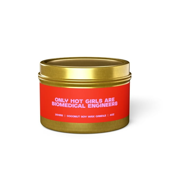 Biomedical Engineer Engineering Graduation Tin Candle Gift Funny Home Decor