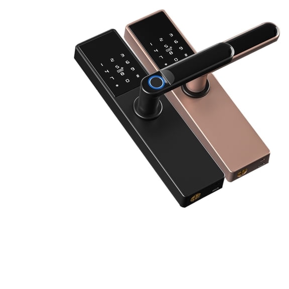 Biometric Electronic Door Lock Digital Black Smart Lock Tuya App Remote Unlocking Keyless Lock Fingerprint Door Lock ,Digital Lock