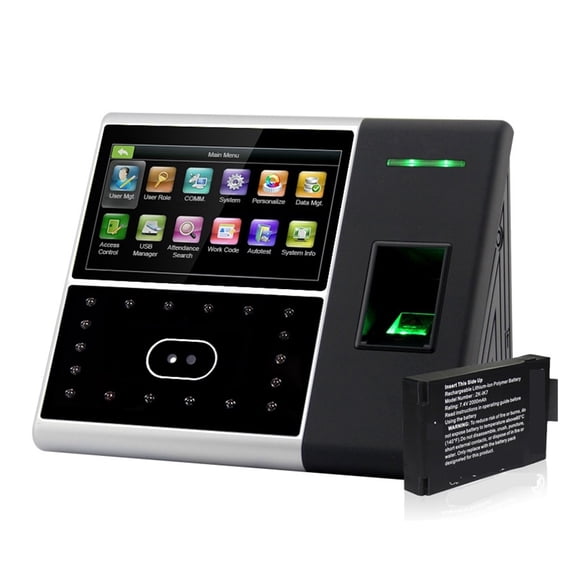 Biometric Face Time Attendance System USB Fingerprint Reader Time Clock Employee Access Control Machine With Battery - Efficient Management