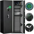 thumbnail image 1 of 5-8 fingerprint digital gun safe, fast response household high-strength steel fireproof and anti-theft, long gun cabinet for storing rifles, shotguns, guns, alarm mute dual-mode, detachable partition, 1 of 9