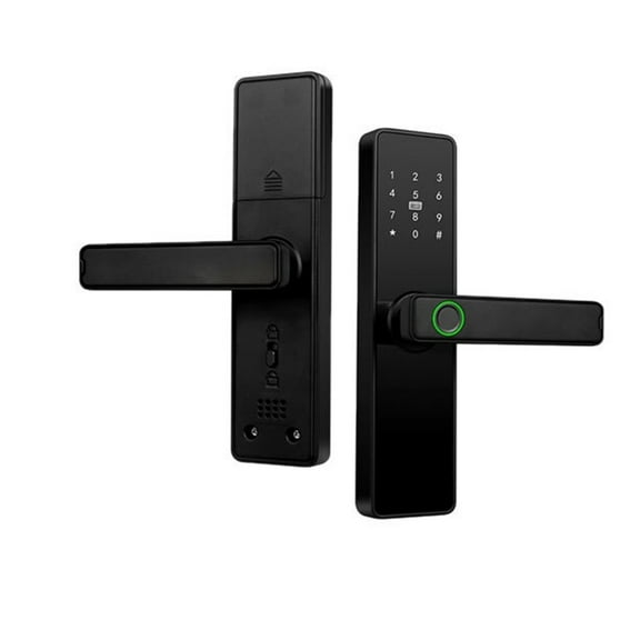 Biometric Fingerprint Door Lock Black Smart Lock App Remote Unlocking Keyless ,Corrosion-Resistant