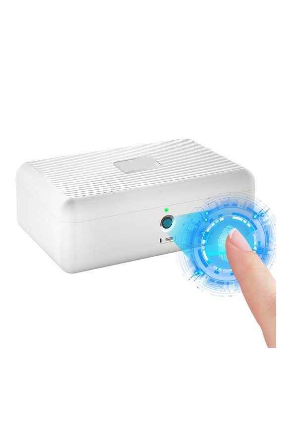 Biometric Fingerprint Home Cash Jewelry Safe Storage Box Confidential Document Hidden Storage Box ,Additional Security