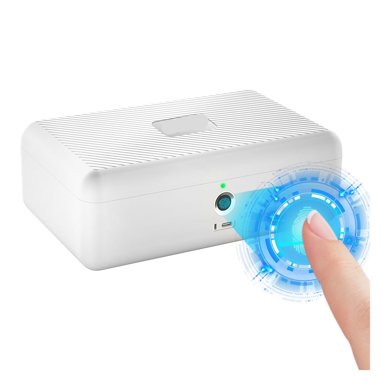 Biometric Fingerprint Home Cash Jewelry Safe Storage Box Confidential ...