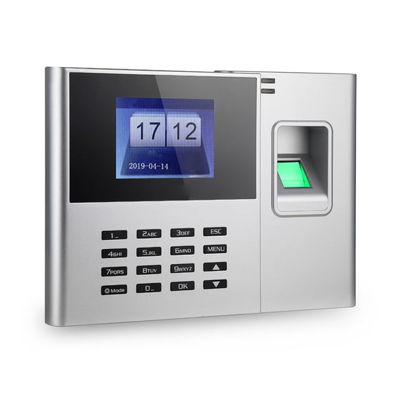 Biometric Fingerprint Password Attendance Machine Employee Checking-in Recorder 2.8 Inch LCD Screen DC 5V Time Attendance Clock - Efficient Management