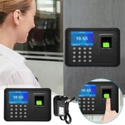 Biometric Fingerprint Password Device Attendance Machine Employee Checking In Time Clock Recorder 2.4 Inch LCD Screen