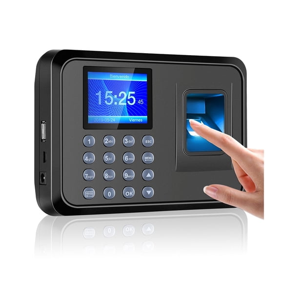 Biometric Fingerprint Password Recognition Device Attendance Machine Employee Checking-in Time Clock Recorder 2.4" LCD Screen - Efficient Management