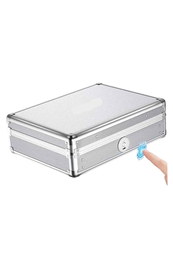 Biometric Fingerprint Safe Box Safe Jewelry Privacy Security Storage Box with Morse Code Lock Intelligent Secret Hidden Safe ,Fireproof Resistant Insulation