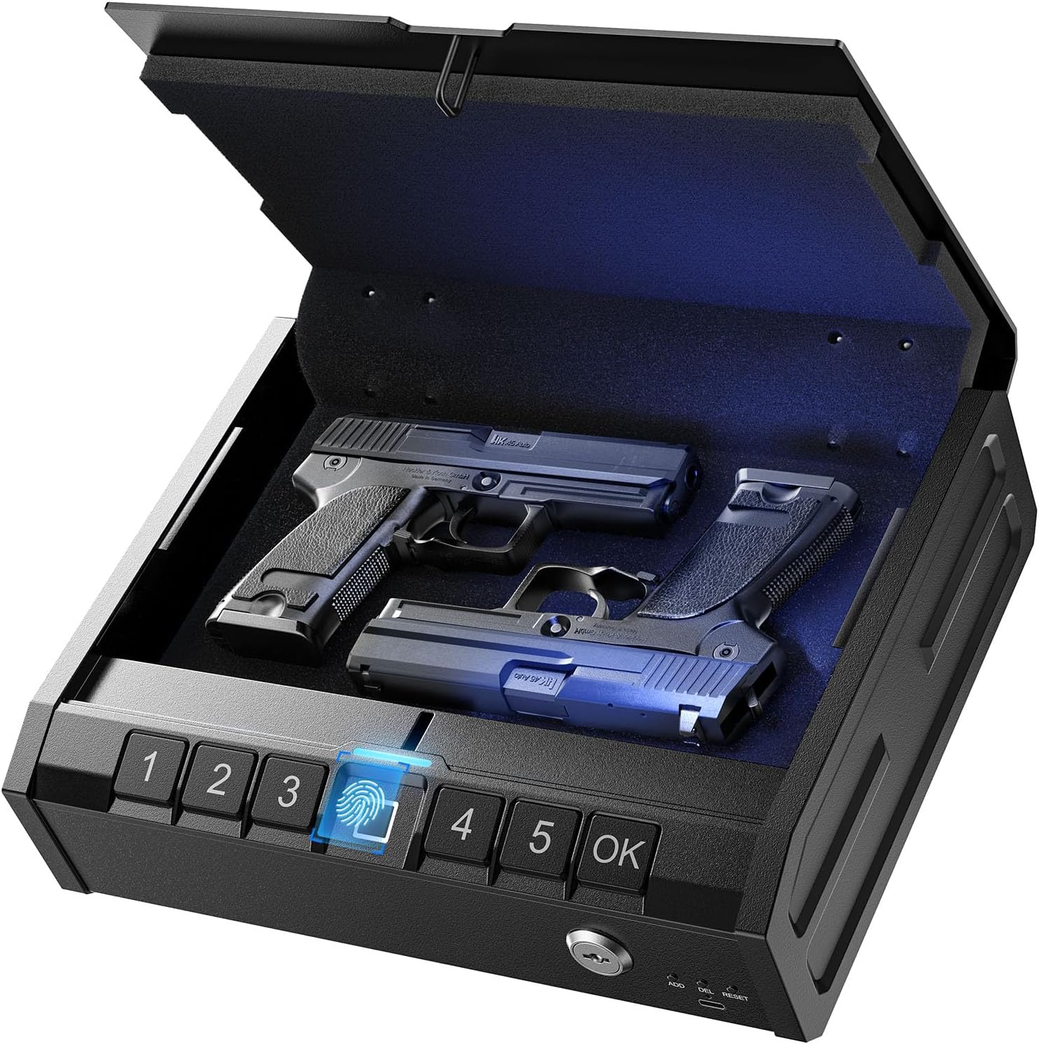 Biometric Gun Safe for Pistols,Handgun, QuickAccess Firearm Safety