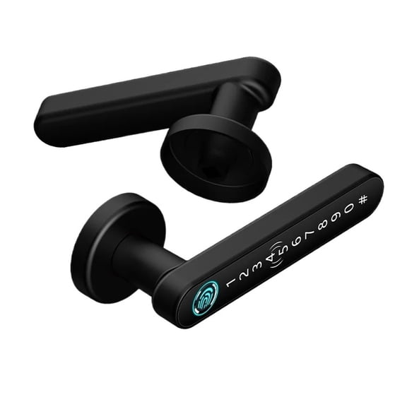Biometric Handle Smart Fingerprint Lock With IC Card Password Mechanical Key Unlock For Single Handle for Home