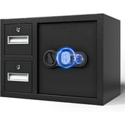 Biometric Home Safe, 1.85 Cubic Feet Multi-Function Safes,Fingerprint Gun Safe Box,Money Box for Jewelry Handgun Cash Valuables,Perfect for Home/Office/Hotel/Shop