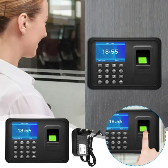 Biometric fingerprint attendance machine under $5! Kadlawus Biometric Fingerprint Attendance Machine, Password Device Employee Time Clock Recorder, 4 Inch LCD Screen