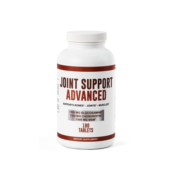 Biomulvita Joint Support Advanced Glucosamine Chondroitin MSM, Soy Free, 180 Tables To Help Support Joint Mobility and Flexibility With Extra Cartilage Support