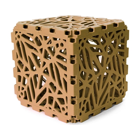 Bion Modular Cube – 10-Cube Set | Solid Structural Blocks for Furniture & Décor – Beige