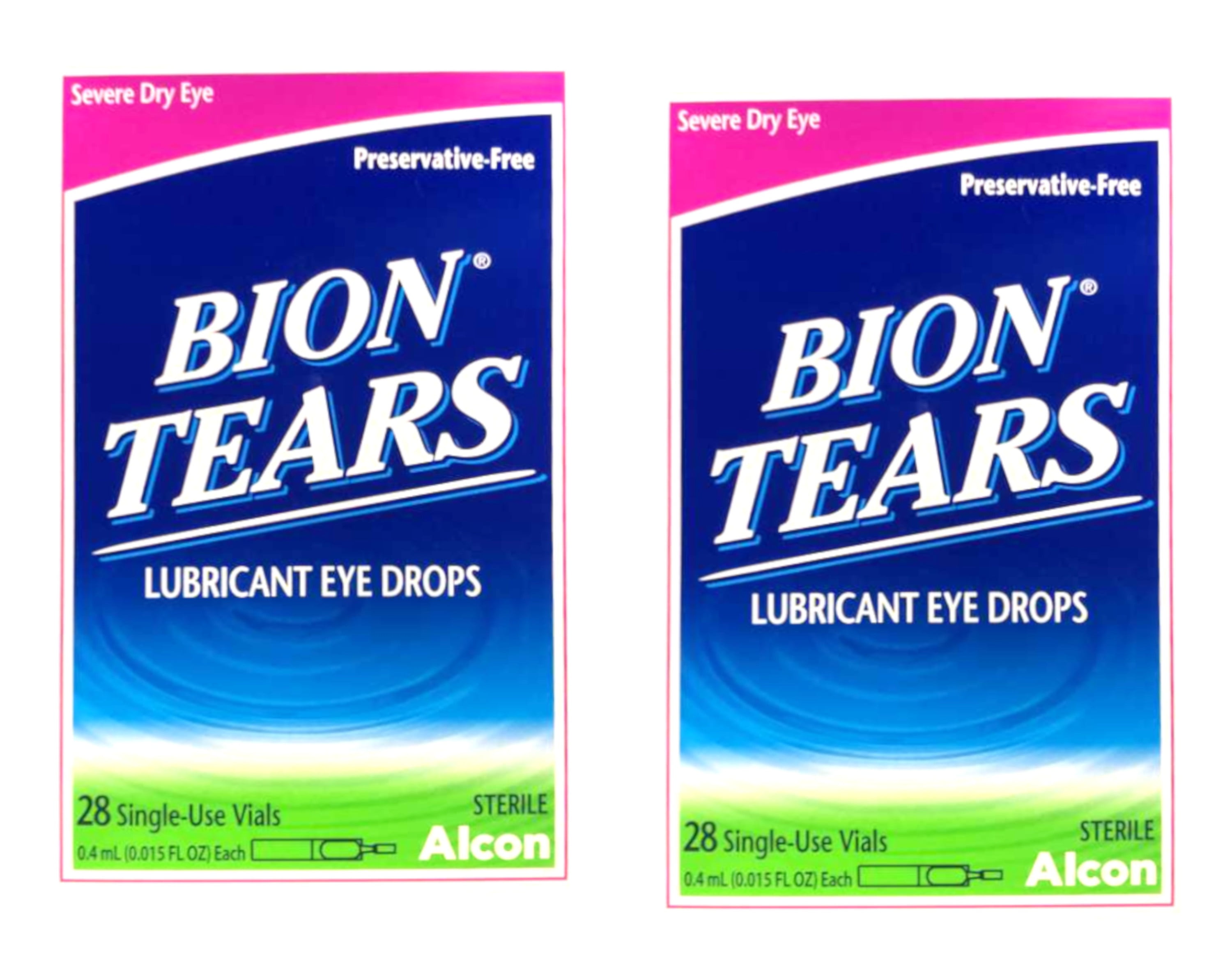 Bion Tears Lubricant Eye Drops, .015-Ounce Single-Use Vials in 28-Count Boxes Pack of 2