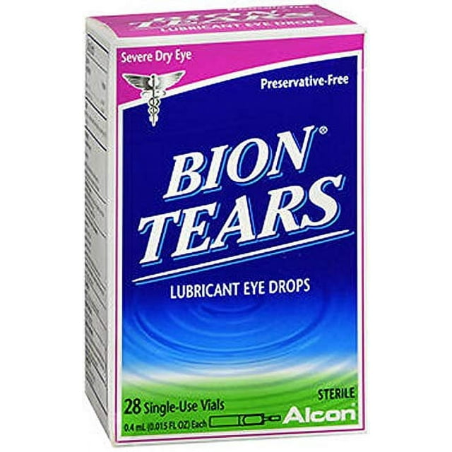 Bion Tears Lubricant Eye Drops Single Use Vials 28 ct, Pack of 3
