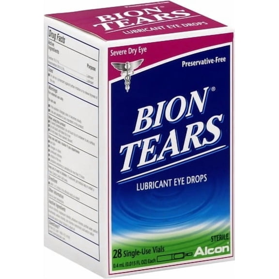 Bion Tears Lubricant Eye Drops Single-Use Vials - 28 ct