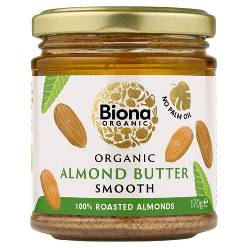 Biona Organic Almond Butter 170g, British Import (Pack of 2)