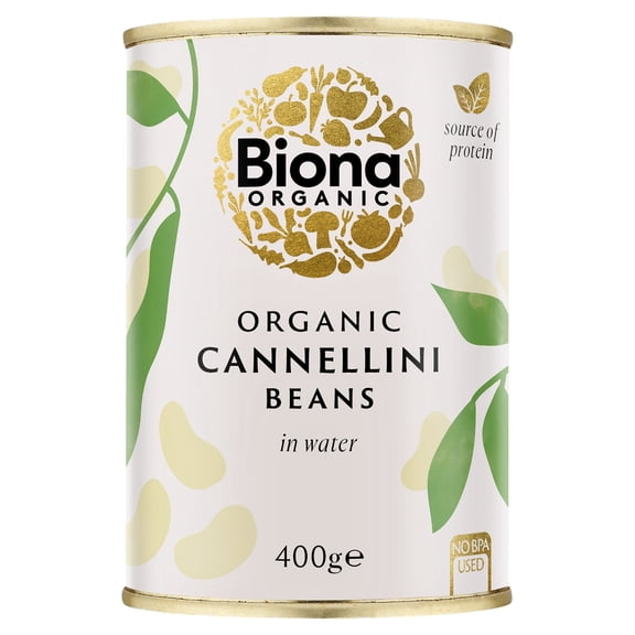 Biona Organic Cannellini Beans 400g, Imported from Britain