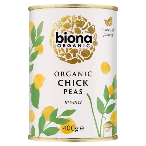 Biona Organic Chick Peas 400g, British Import (Pack of 3)