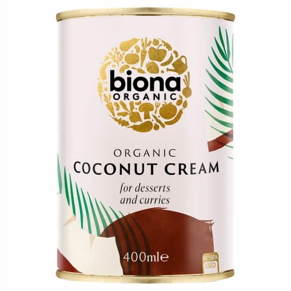 Biona Organic Coconut Cream 400ml, British Import (Pack of 3)