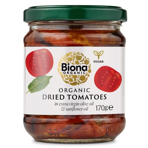 Biona Organic Dried Tomatoes In Extra Virgin Olive Oil 170g, British Import (Pack of 3)