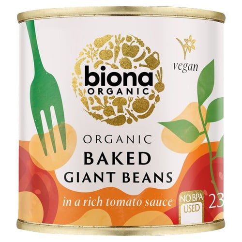 Biona Organic Giant Baked Beans 230g, British Import (Pack of 3)