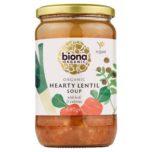 Biona Organic Hearty Lentil Soup 680g, British Import (Pack of 2)