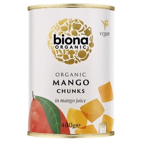 Biona Organic Mango Chunks in Mango Juice 400g, British Import (Pack of 3)
