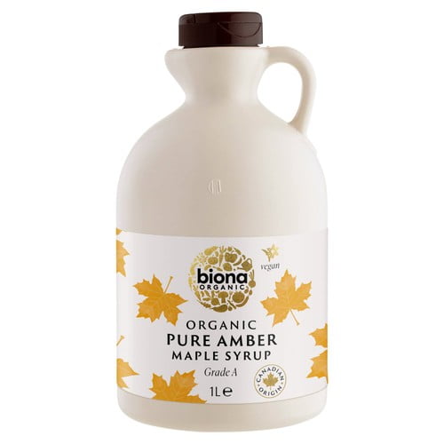 Biona Organic Pure Amber Maple Syrup 1L, British Import (Pack of 2)