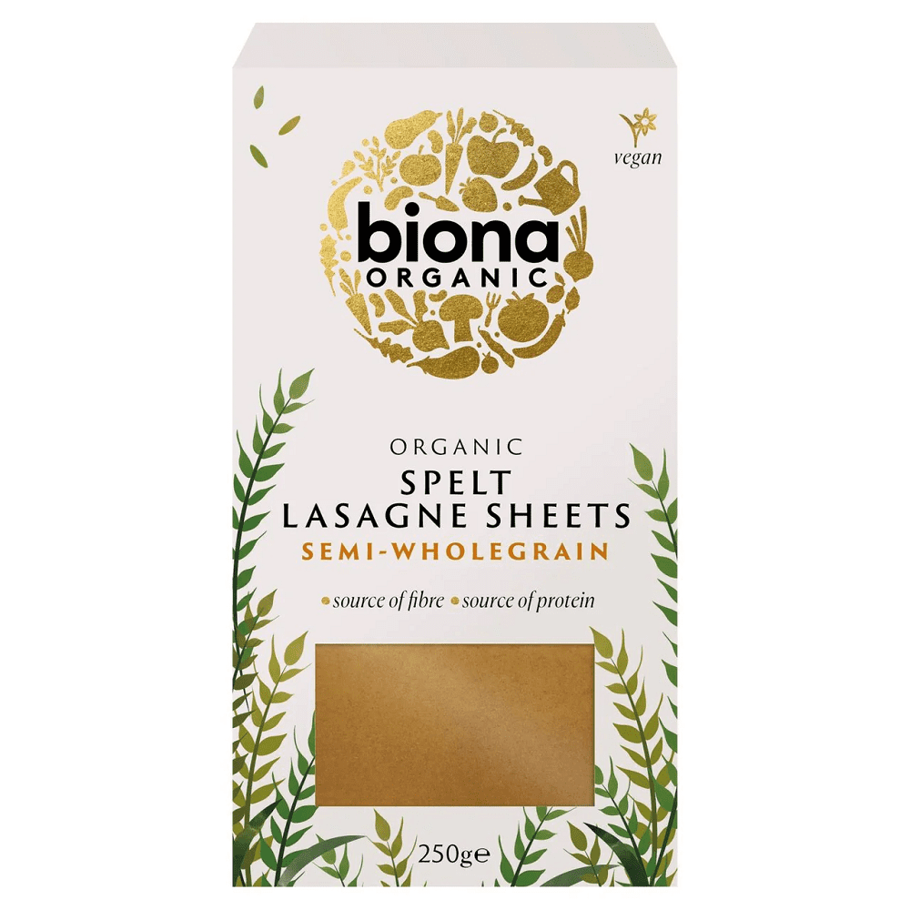 Biona Organic Spelt Lasagne Pasta 250g (Pack of 4)