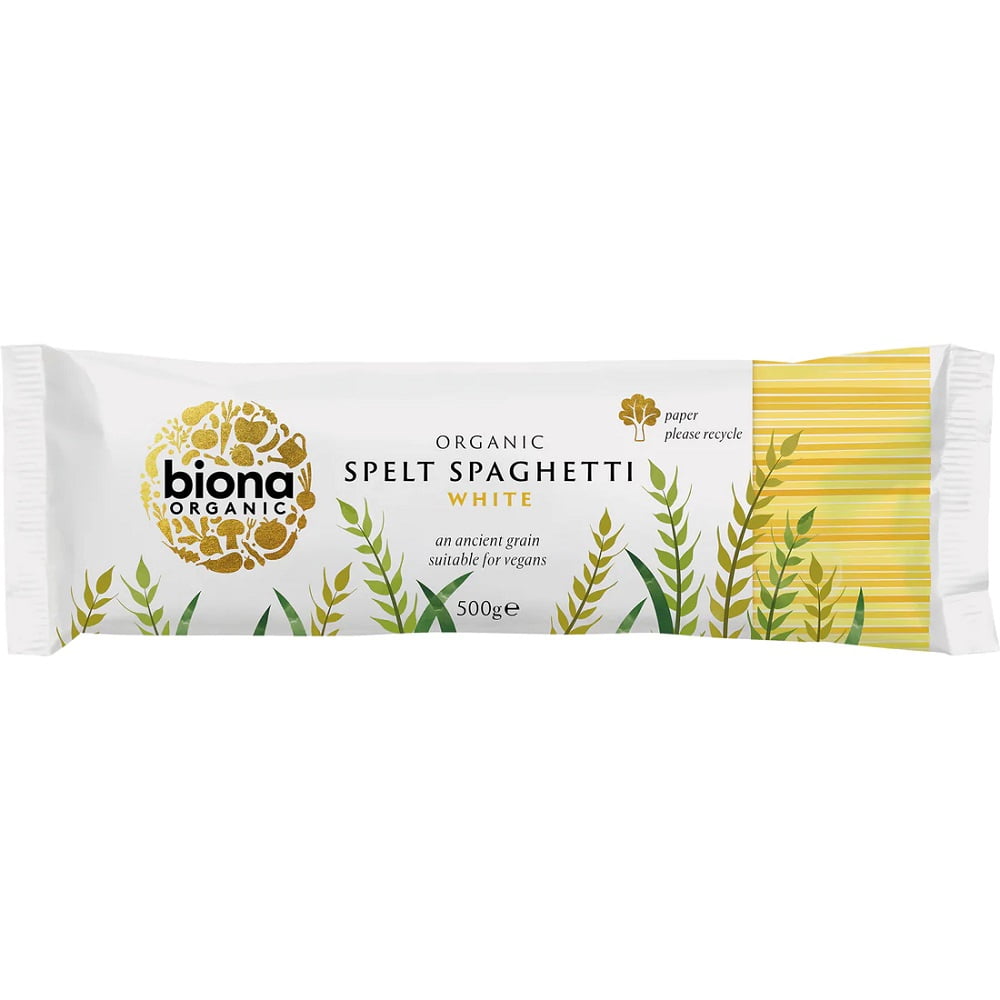 Biona Organic Spelt Spaghetti - White Pasta - 500g (Pack of 6)