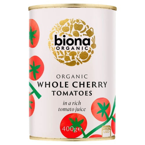 Biona Organic Whole Cherry Tomatoes 400g, British Import (Pack of 3)