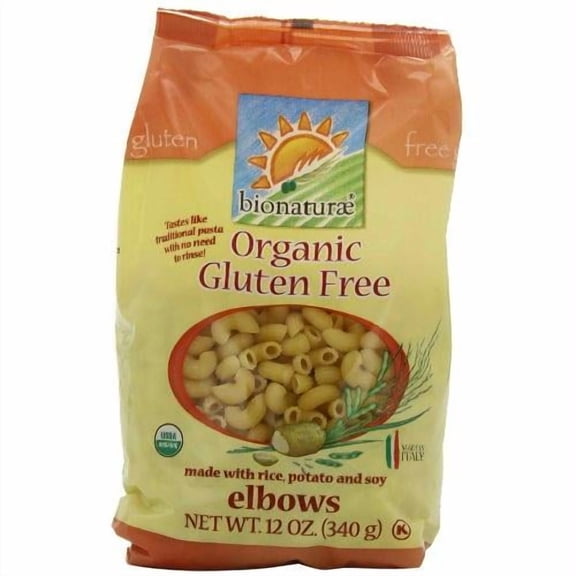 Bionaturae Gluten-Free Elbow Pasta, 12 Oz, Pack of 12