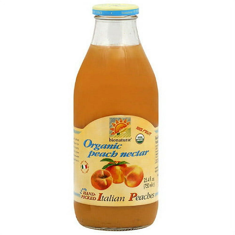 Bionaturae Organic Peach Nectar, 25.4 oz (Pack of 6) 