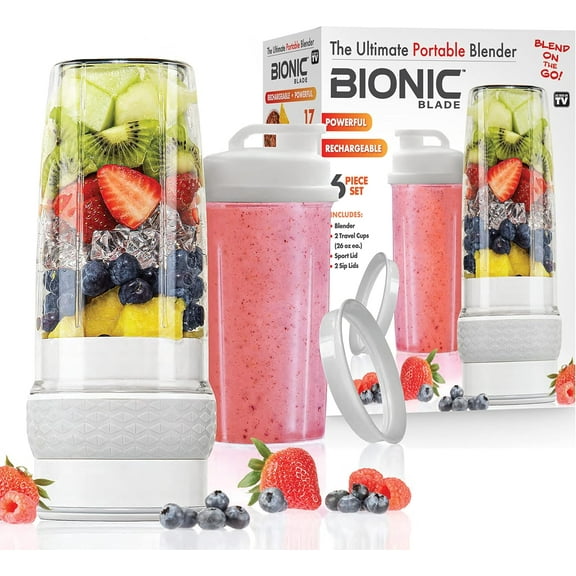 Bionic Blade Smoothie Blender Personal Portable Rechargeable Blender Juicer Protein Mikshake Maker Extra Travel Bottle