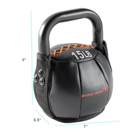Bionic Body 15lb Soft Kettlebell, Single