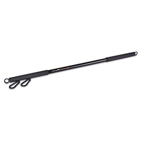Bionic Body Workout Wide Handle Steel Exercise Bar with Padded Grip, Black