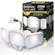 Bionic Floodlight Hardwired Motion Sensor Security Outdoor Floodlight with Time Control 2000 Lumens