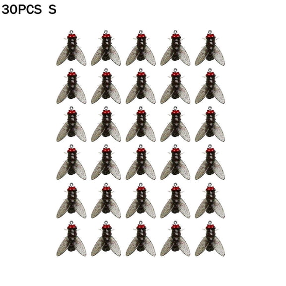 Bionic Fly Bait 30pcs Ultralight Insect Lures For Trout Panfish Bass, High Simulation Soft Wing Realistic Floating Design, Small Medium Large Sizes For Stream Creek Fishing Tackle